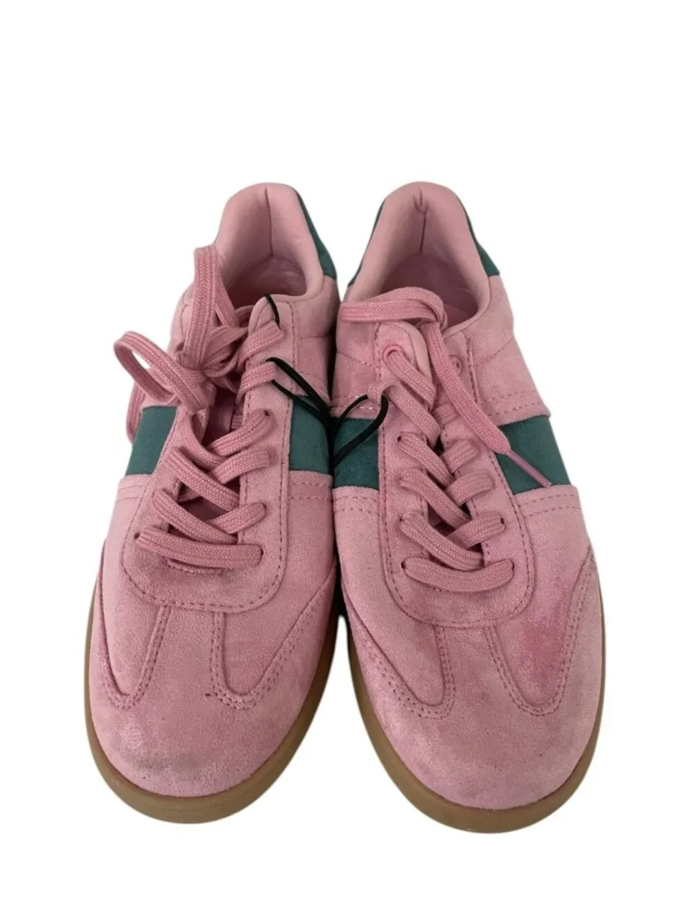 Zara Womens Tennis Sneakers trainers EU 40 US 9 Pink green Low Top 5408/410 NWOB